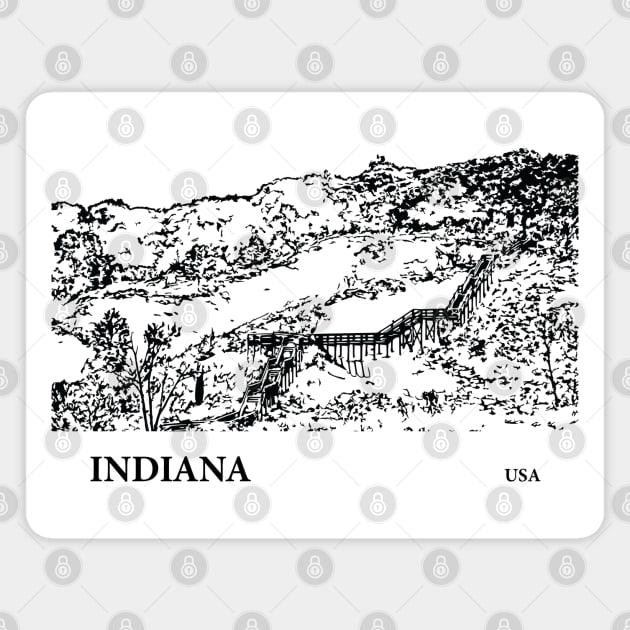 Indiana USA Magnet by Lakeric